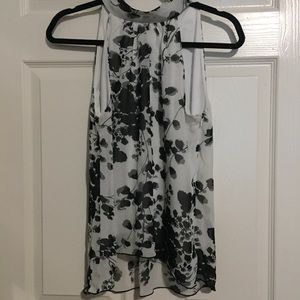 Iz Byer very flattering black and white halter